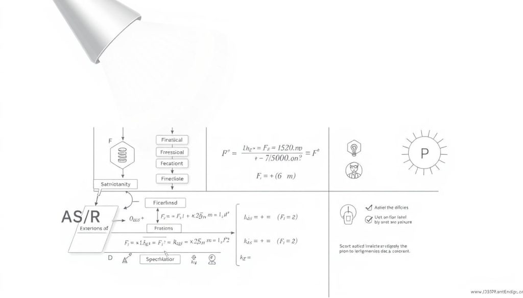 A detailed technical illustration depicting the calculation of the photovoltaic refraction rate. The foreground showcases a clear diagram with labeled components and mathematical equations, conveying the complex financial and engineering aspects involved. The middle ground features sleek, minimalist icons and infographic elements to visualize the data. The background is a soft, neutral gradient that allows the technical details to take center stage, creating a professional, informative atmosphere. Precise lighting from the top-left casts subtle shadows, enhancing the three-dimensional depth and technical precision. The overall composition strikes a balance between technical complexity and visual clarity, serving as an effective educational resource.