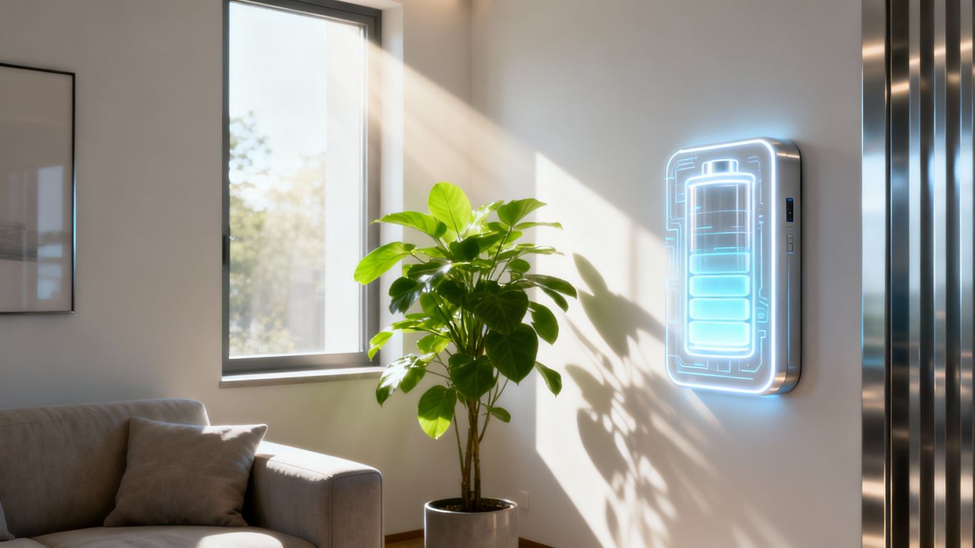 Batterie virtuelle EDF dans un intérieur moderne.