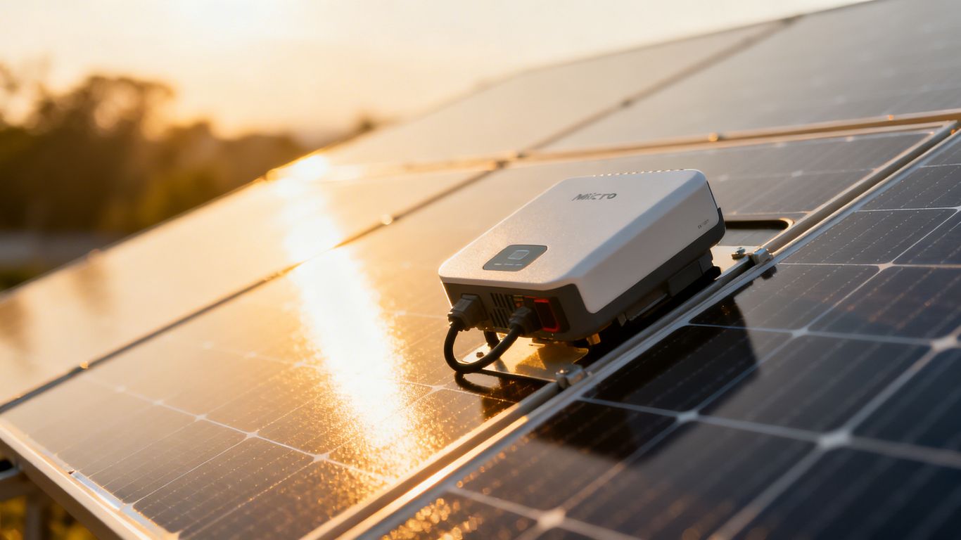Micro onduleur sur panneau solaire