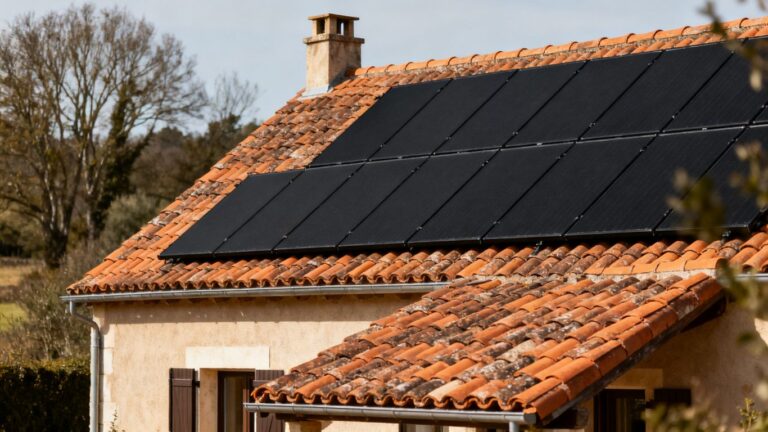 panneau solaire couleur tuile : solutions full black, rouge et brun